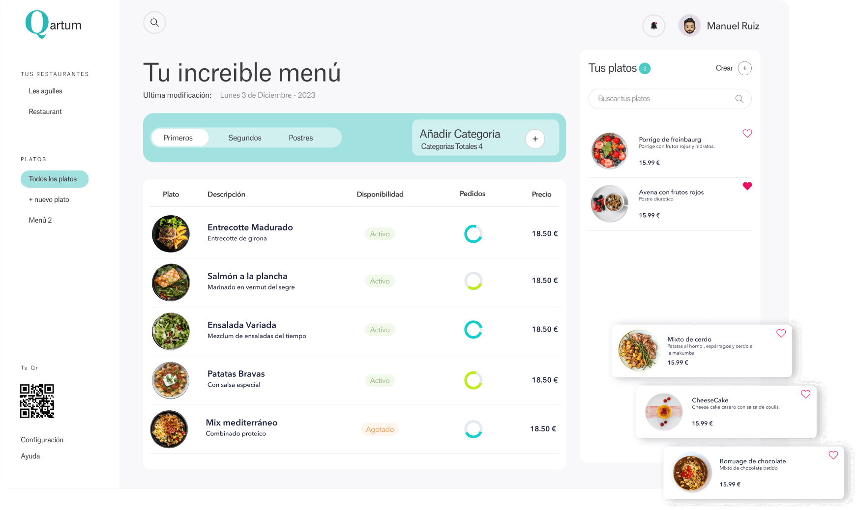 Imagen final del proyecto qartum - Transformando la Experiencia Gastronómica